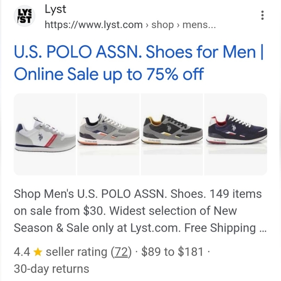 Women's (Unisex) Polo Assn Navy Blue Sneakers SIZE 10 WOMEN or Size 8.5 Men. - Picture 7 of 11